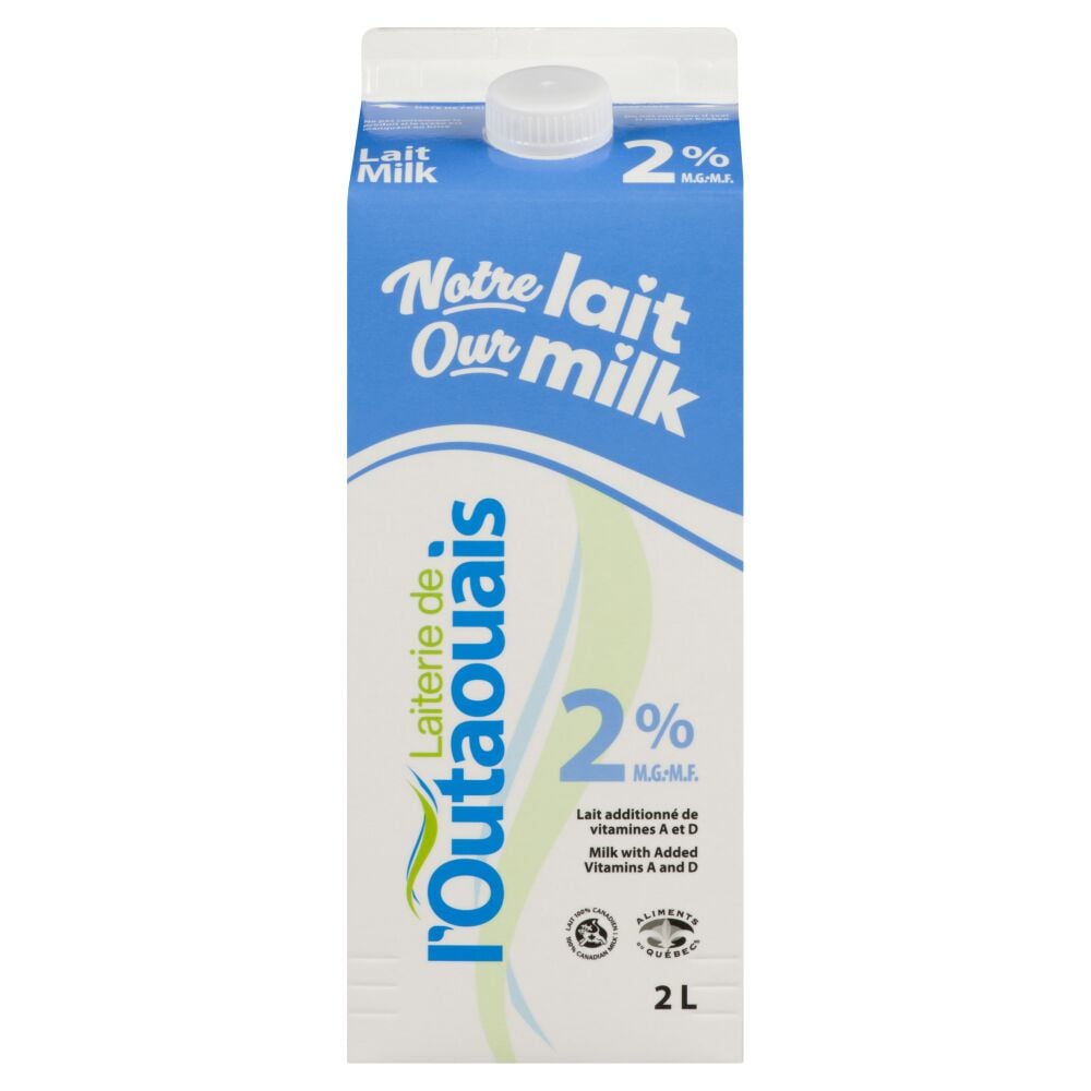 Laiterie de l'Outaouais Partly Skimmed Milk 2% M.F.  2L