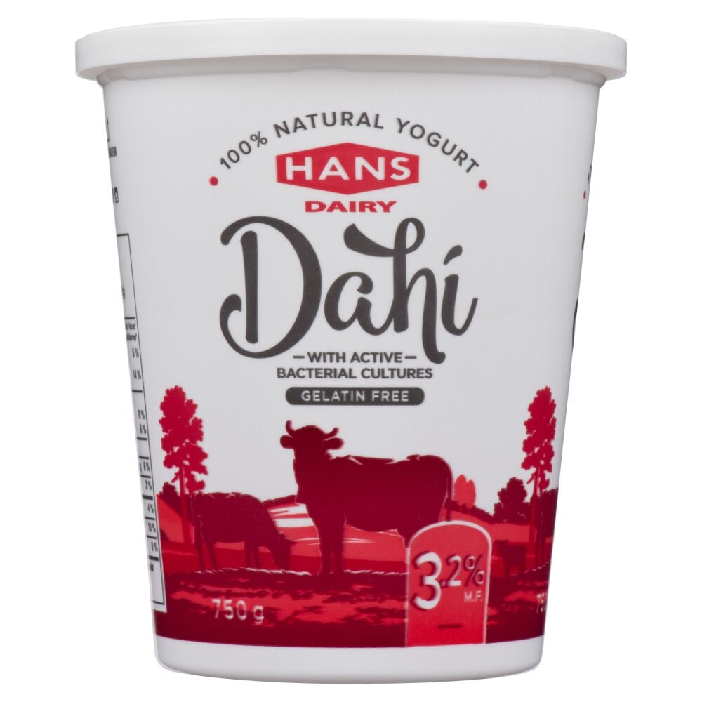 Hans Dairy Dahi Natural Yogurt 3.2% M.F. 750g