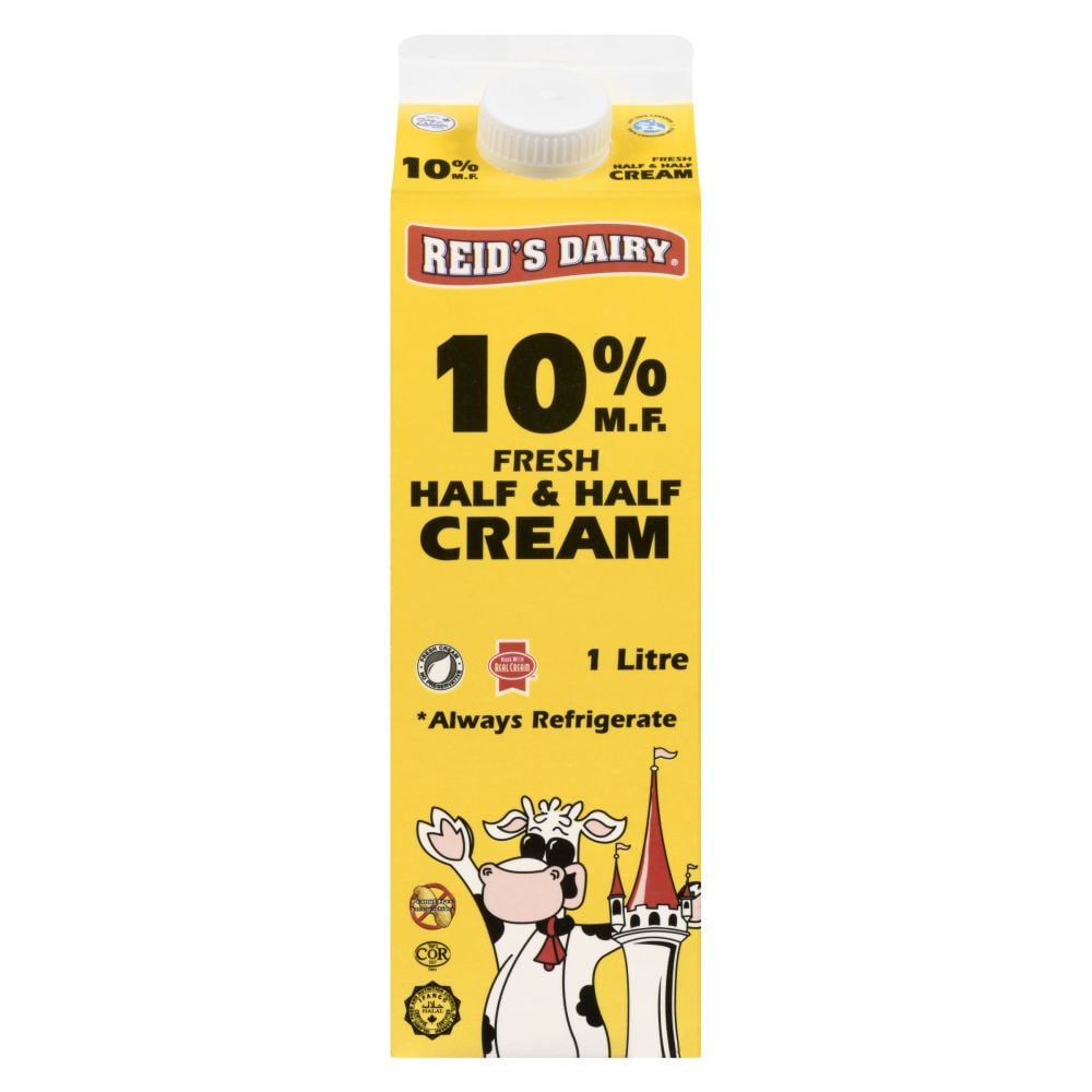 Reid's Dairy Fresh Half & Half Cream 10% M.F.  1L