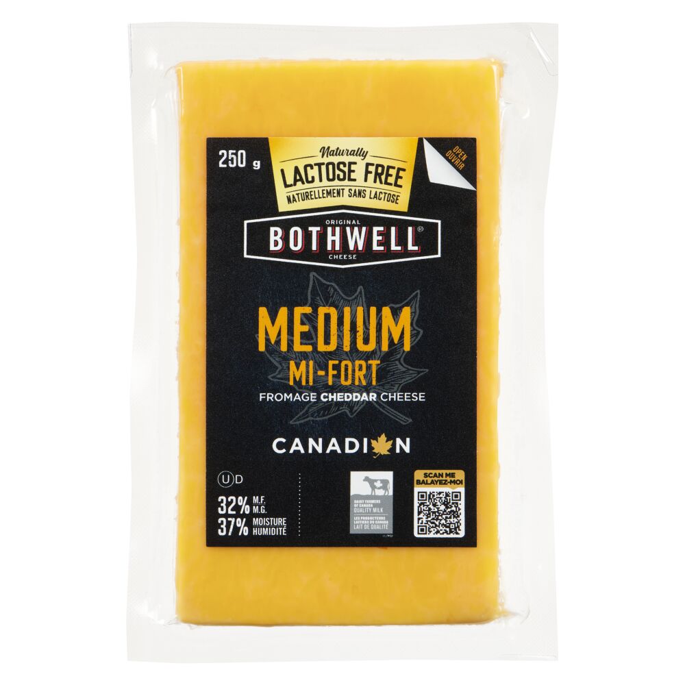 Bothwell Cheese Lactose Free Medium Coloured Cheddar 250g