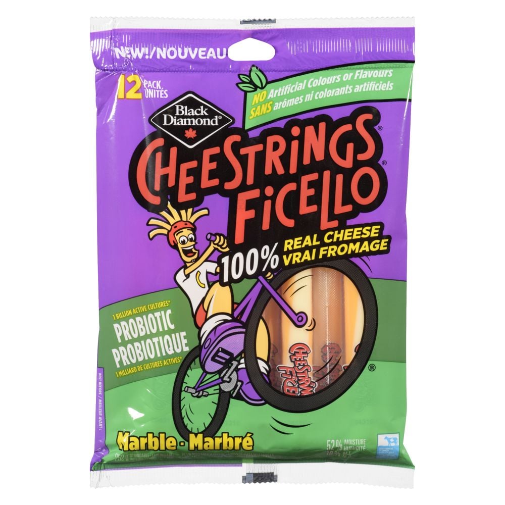 Cheestrings Probiotic Marble Stingable Cheese 252g