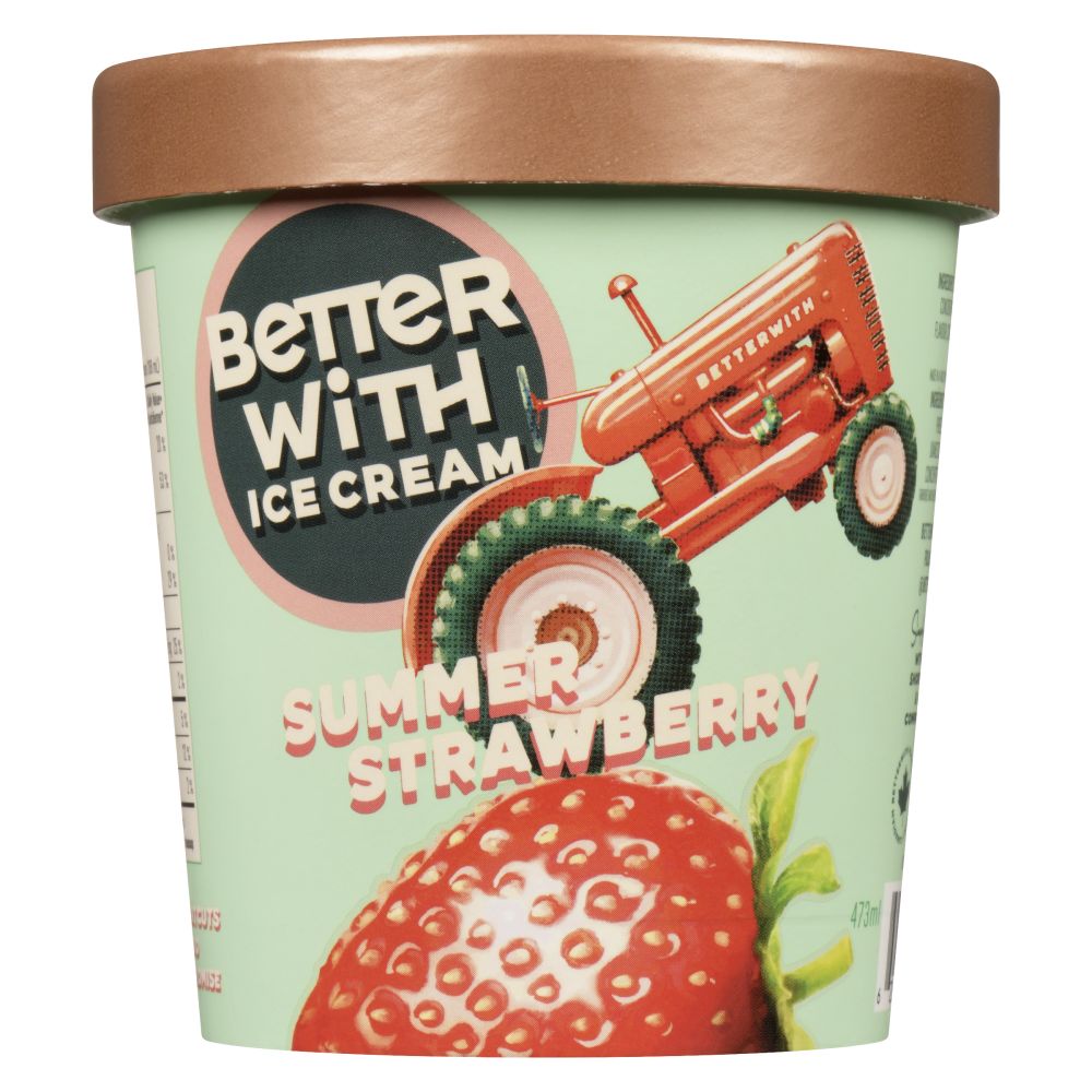 Better Acres Ice Cream Summer Strawberry Ice Cream 473ml