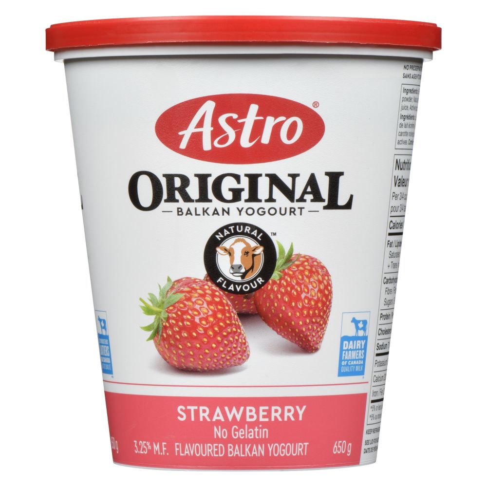 Astro® Original Balkan Yogurt Strawberry 3.25% M.F. 650g