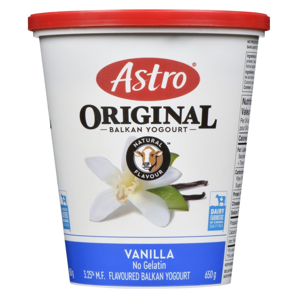 Astro® Original Balkan Yogurt Vanilla 3.25% M.F. 650g
