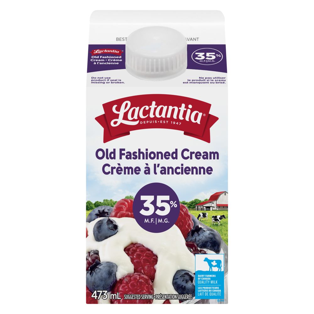 Lactantia Old Fashioned Cream 35% M.F. 473ml