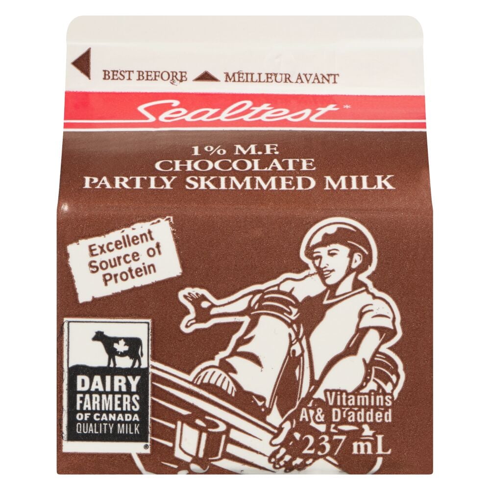 Sealtest Partly Skimmed Chocolate Milk 1% M.F. 237ml
