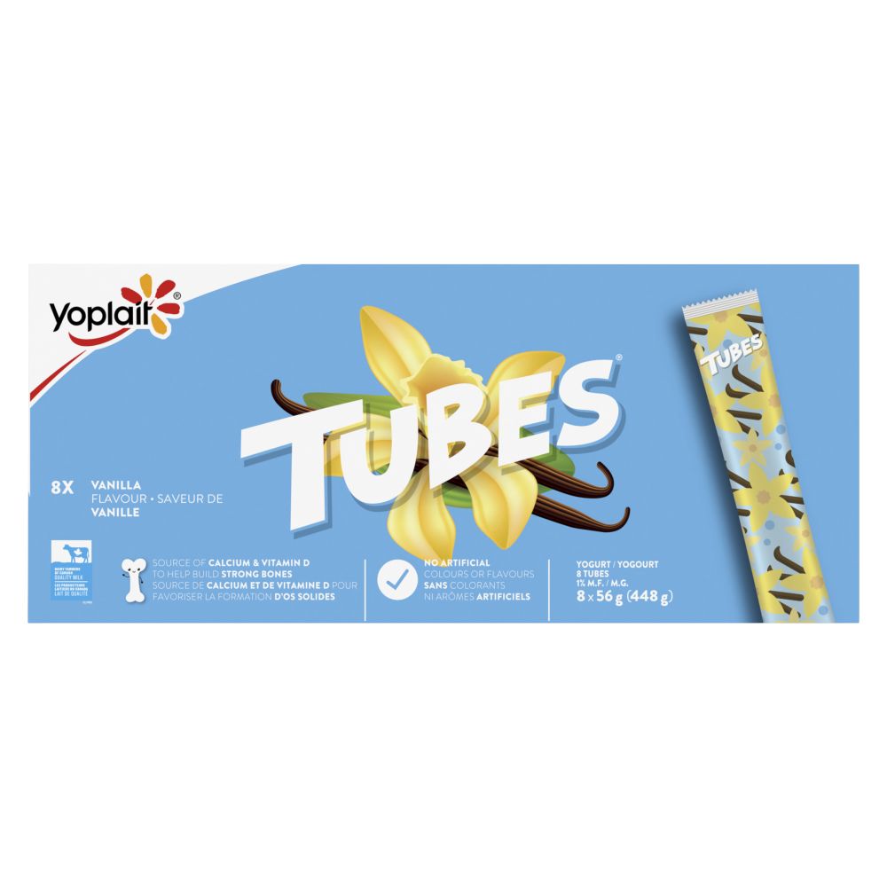 Yoplait Tubes Tubes Vanilla Yogurt 1% M.F. 8x56g