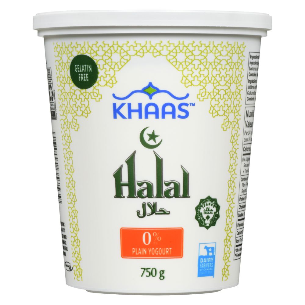 Khaas Halal Halal Yogurt Plain 0% M.F. 750g