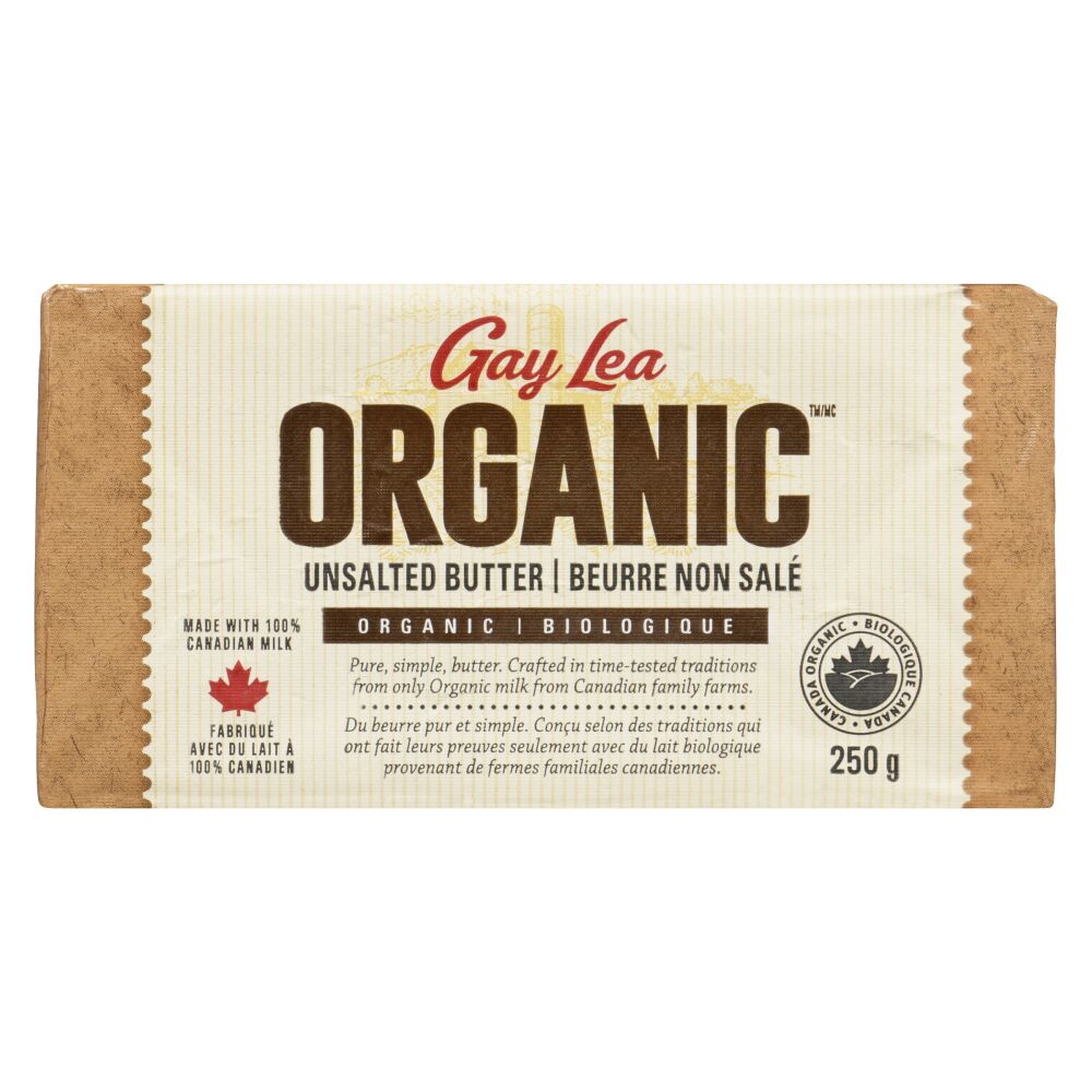Gay Lea Organic Unsalted Butter 250g
