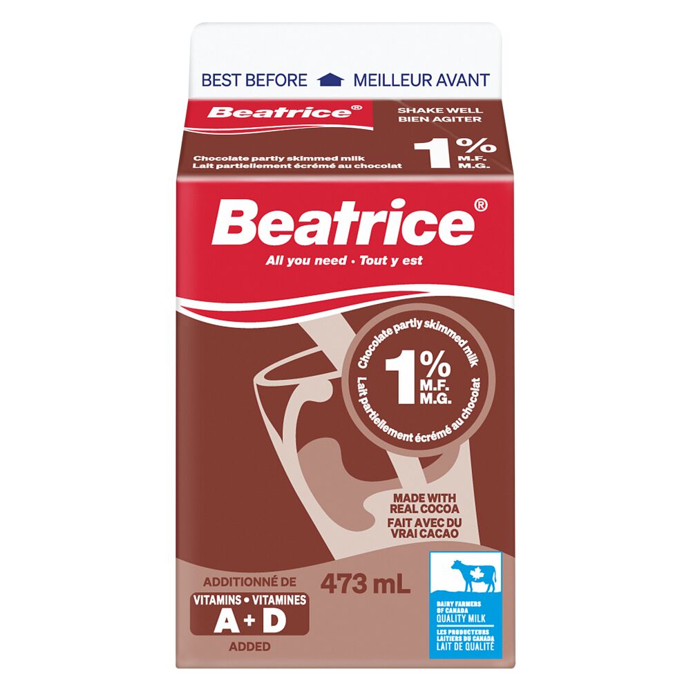 Beatrice Partly Skimmed Chocolate Milk 1% M.F. 473ml