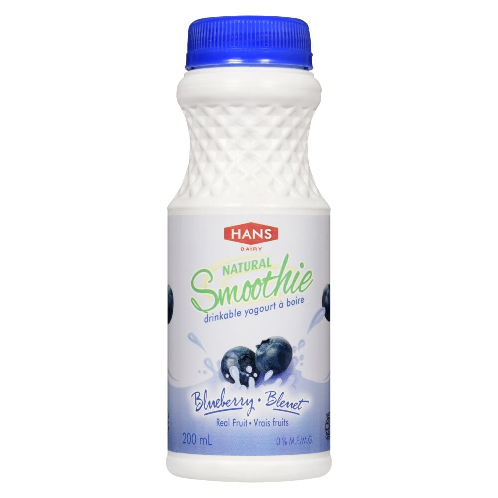 Hans Dairy Natural Blueberry Smoothie Drinkable Yogurt 200ml