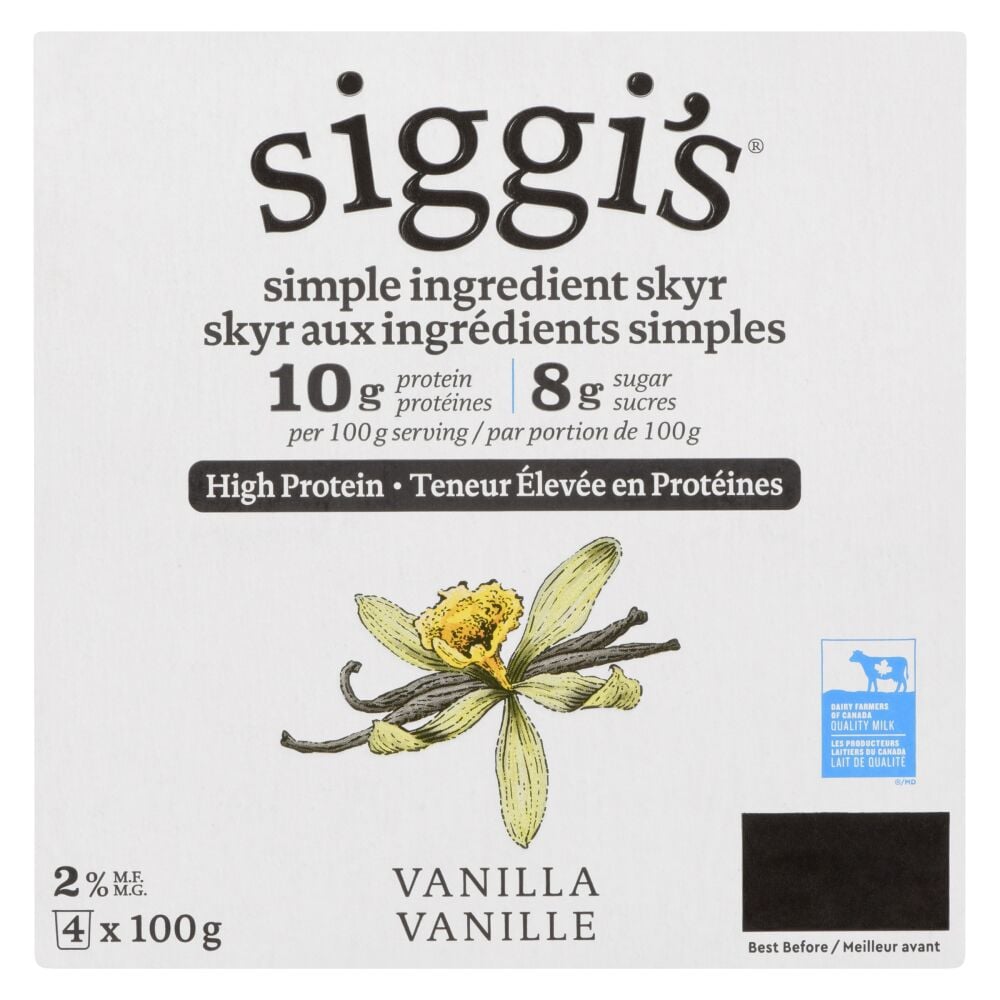 Siggi's Skyr Yogurt Vanilla 2% M.F. 4x100g