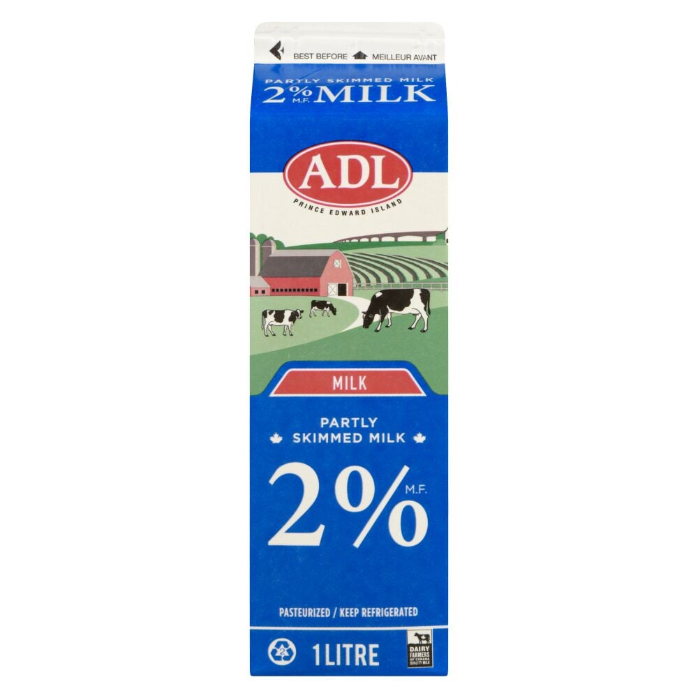 ADL Partly Skimmed Milk 2% M.F. 1L