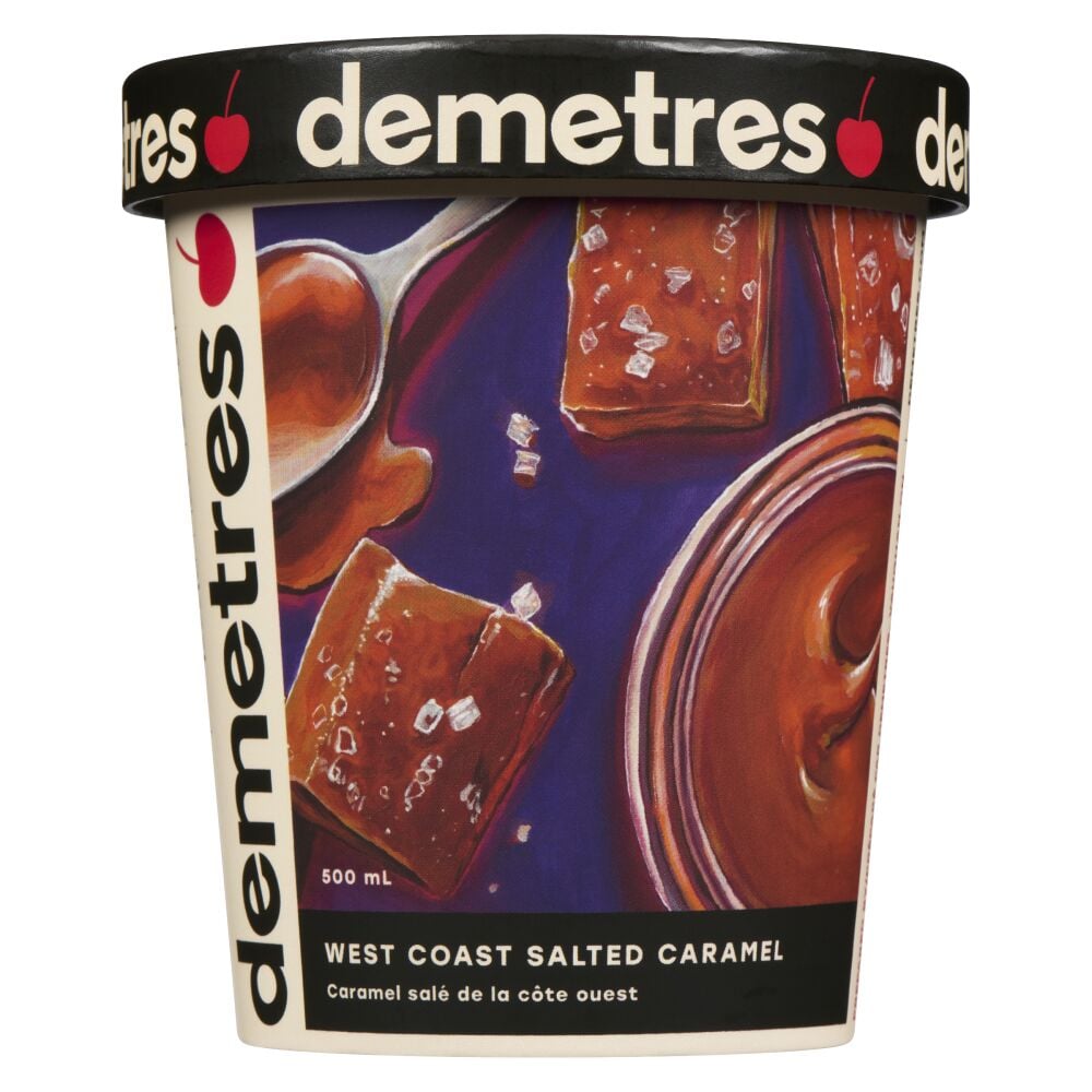 Demetres West Coast Salted Caramel Ice Cream 500ml