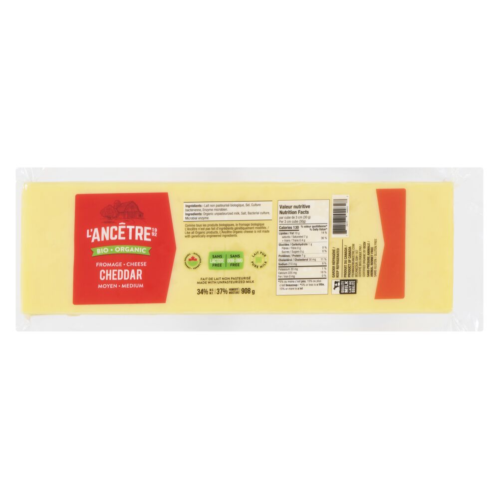 L'Ancêtre Organic Medium Cheddar 908g