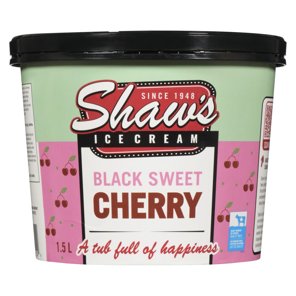Shaw's Ice Cream Black Sweet Cherry Ice Cream 1.5L