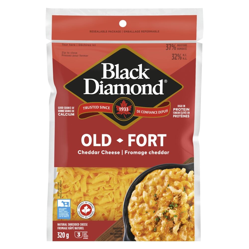 Black Diamond Shredded Old Coloured Cheddar 320g