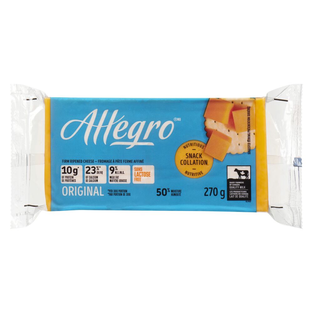 Allegro Lactose Free Coloured Cheese Snack 270g