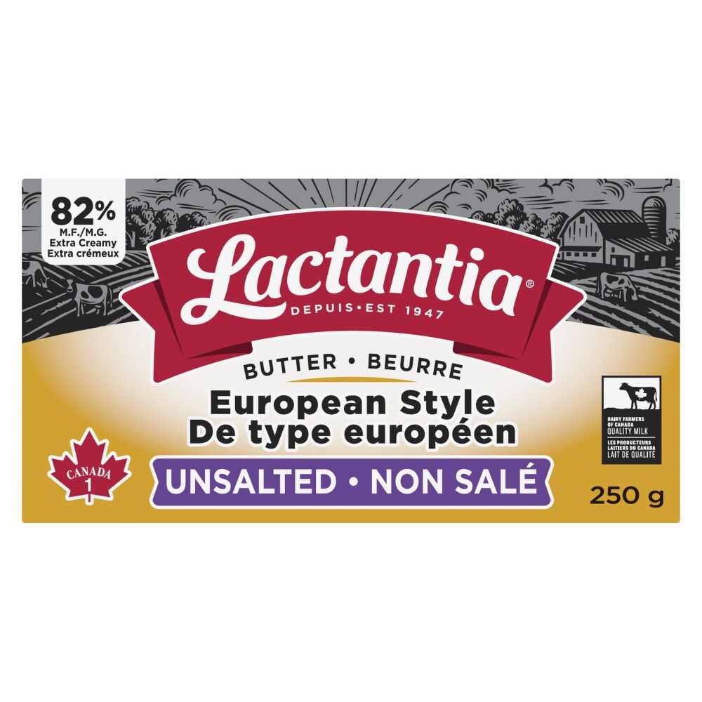 Lactantia European Style Unsalted Butter 250g