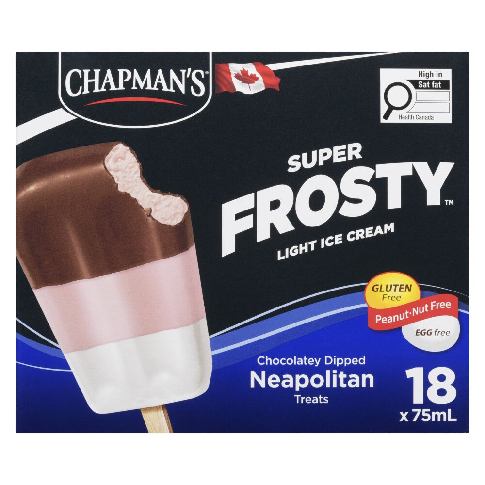 Chapman's Chocolatey Dipped Neapolitan Treats Ice Cream Bars 18x75ml