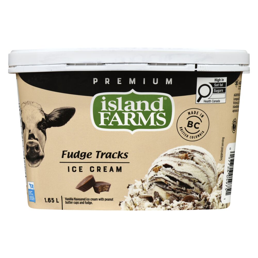 Island Farms Fudge Tracks Premium Ice Cream 1.65L