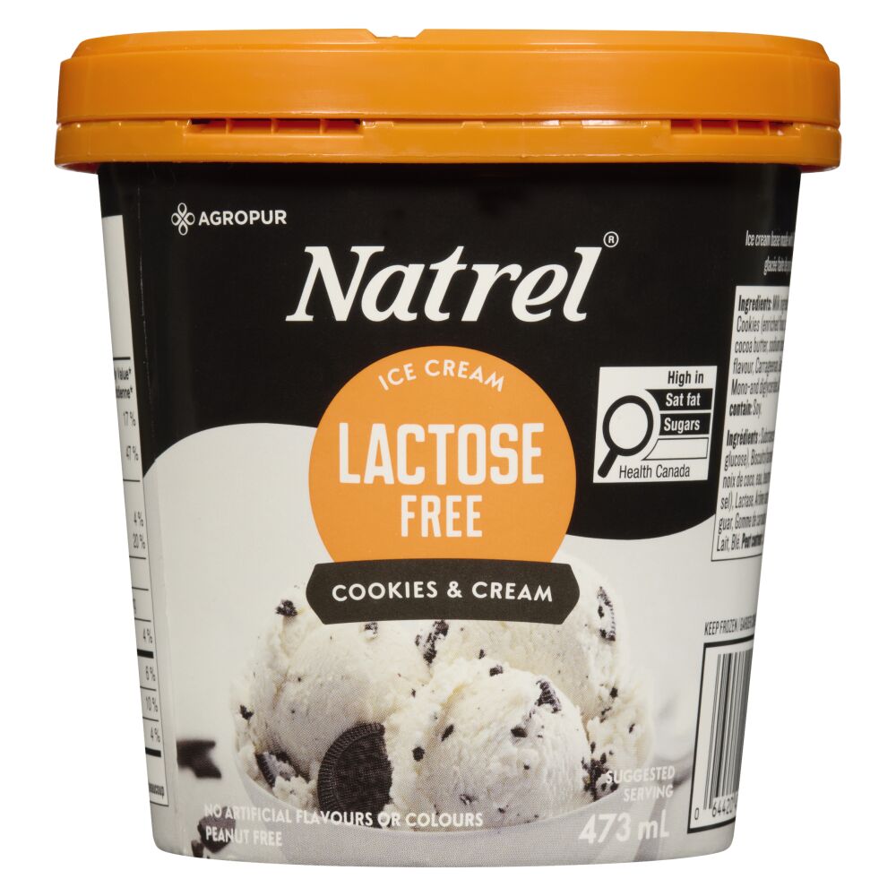 Natrel Lactose Free Cookies & Cream Ice Cream 473ml
