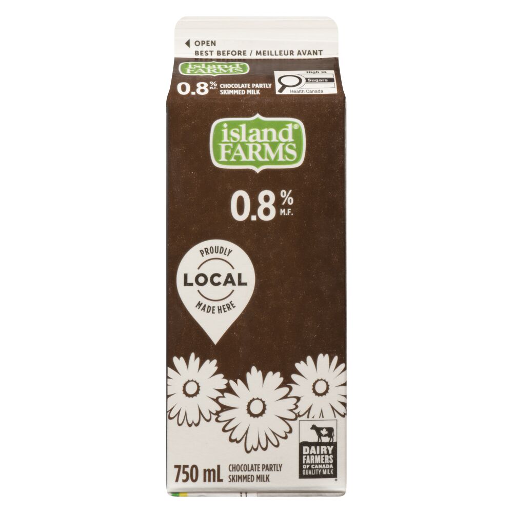 Island Farms Partly Skimmed Chocolate Milk 0.8% M.F.  750ml