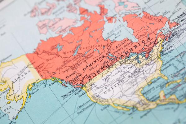 A map of North America