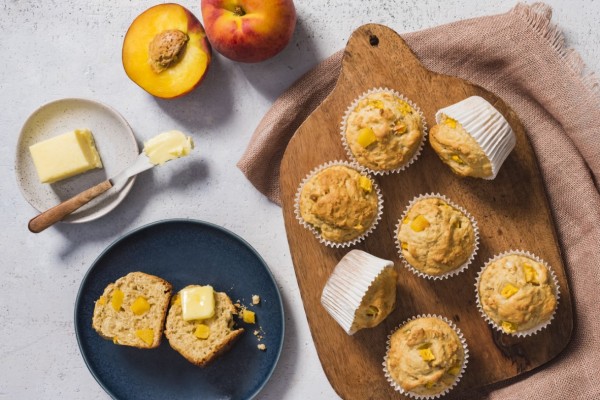 Perfect Peach Muffins with Oatmeal Recipe