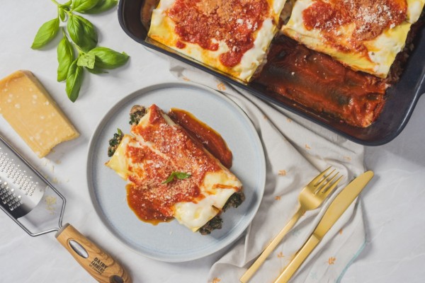 Stuffed Cannelloni Recipe with Parmesan