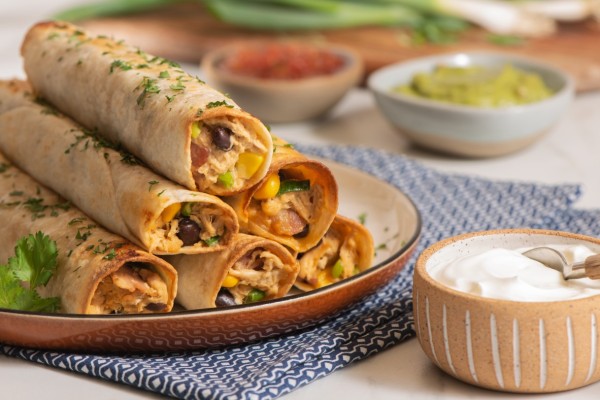 Creamy Chicken and Bacon Taquitos