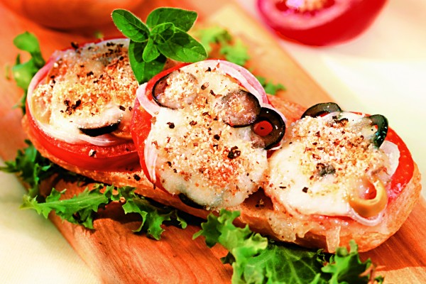 Grilled Bocconcini and Tomatoes on Panini