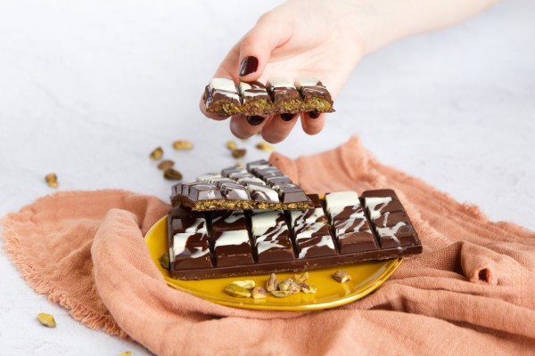 Tablette de chocolat Kadaïf à la pistache