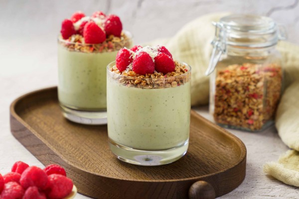 Matcha and White Chocolate Panna Cotta 