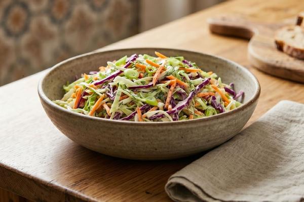 Creamy Coleslaw with Sour Cream & Fresh Dill