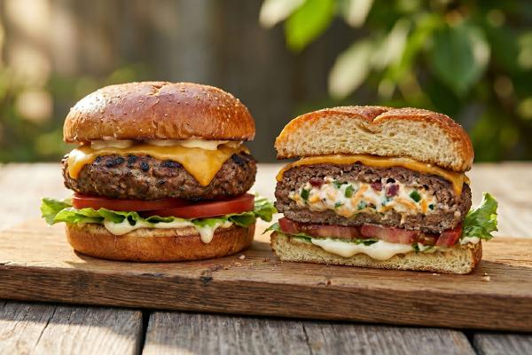 Jalapeño Popper Stuffed Burgers