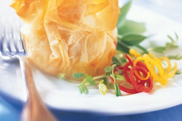 brie and sun dried tomato bundles