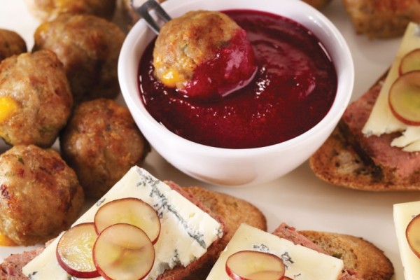 cheddar stuffed meatballs with rosemary