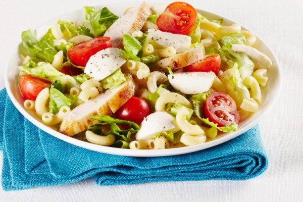 chicken caesar mac cheese salad