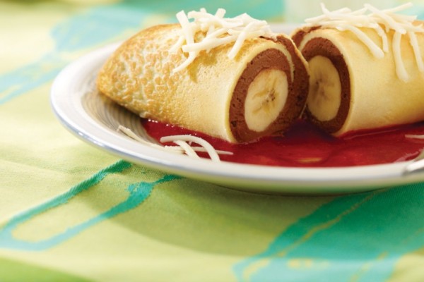 choco banana cheese crepe