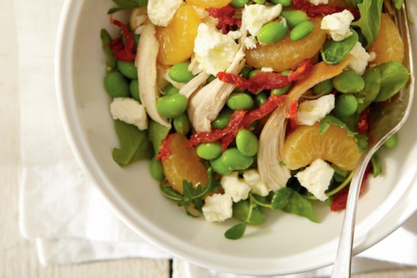 citrusy chicken salad with feta