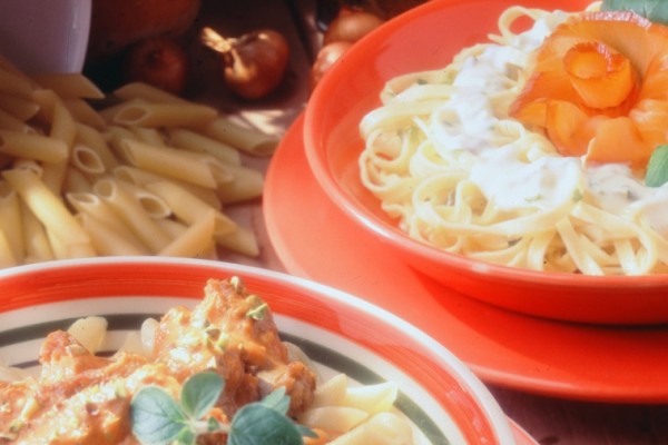 creamy linguine with smoked salmon