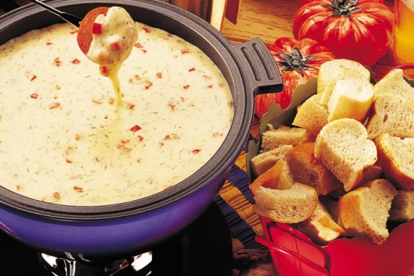 four cheese jardiniere fondue