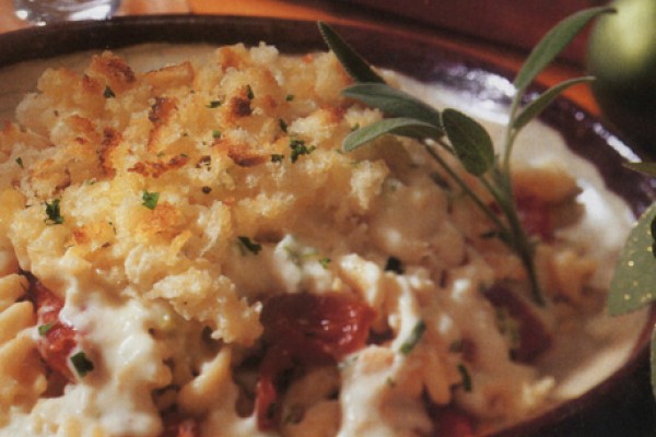fusilli parmigiana bake