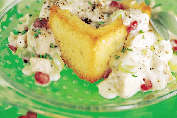 golden turkey and cranberry barquettes