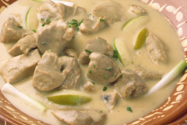 green apples pork blanquette