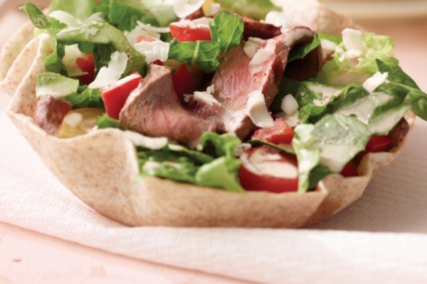 grilled steak taco salad
