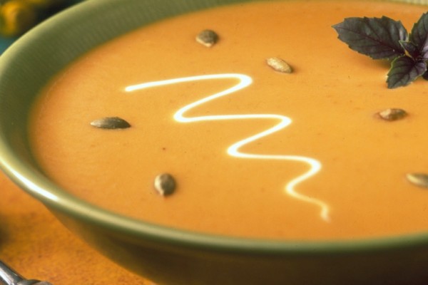 honeyed cream of pumpkin soup