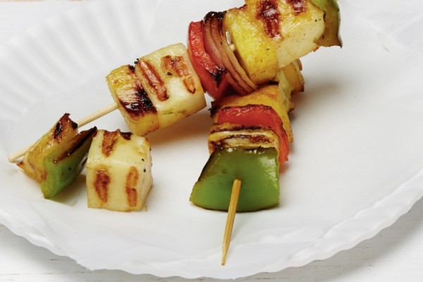 jamaican halloumi cheese brochettes