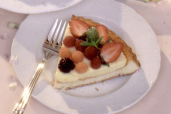 lemon berry flan